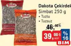 SİMBAT TUZLU/TUZSUZ DAKOTA AY ÇEKİRDEĞİ 250 G